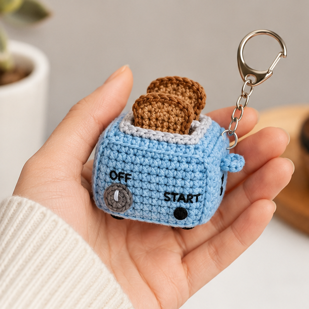 Toaster Keychain Crochet (PDF pattern )