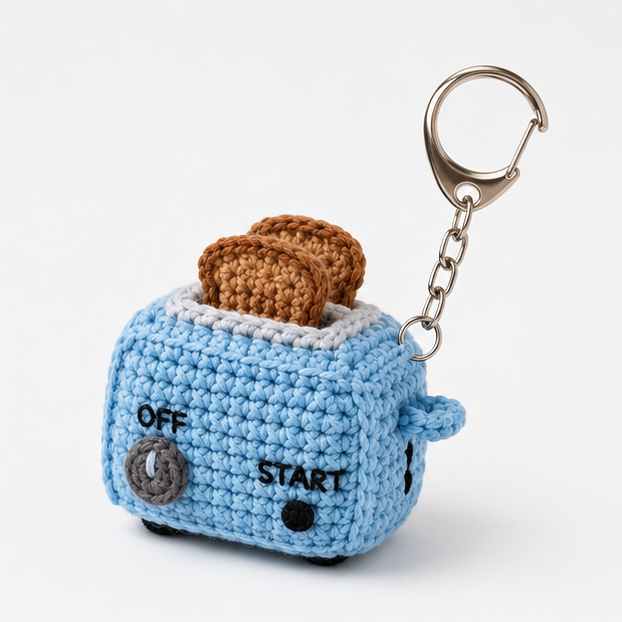 Toaster Keychain Crochet (PDF pattern )