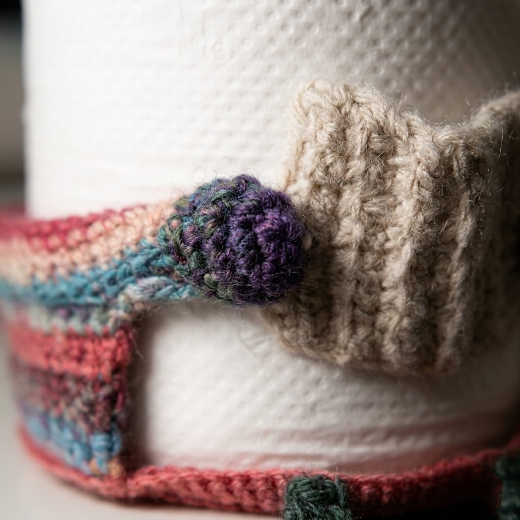 Pink Toilet Paper Holder Crochet (PDF Pattern + Vid tutorials)